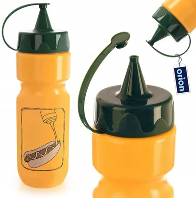Shishe dozatore për mustardë universale, 680 ml, dizajn ergonomik, e verdhë - 1