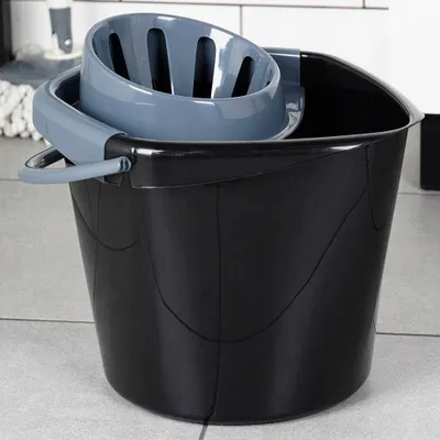 Kovë mop-i me shtrydhës, 10L, materiale të qëndrueshme, e kuqe - 3