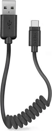 Kabllo SBS Mobile USB-A – USB-C, 0.5 m, e zezë - 1