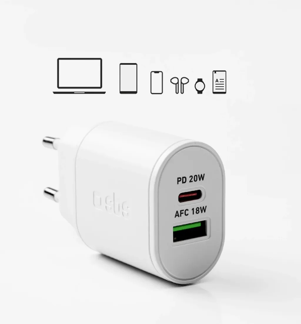 Karikues muri SBS TETRPD20W, 20W, 2 porta USB-A/USB-C, i bardhë - 10