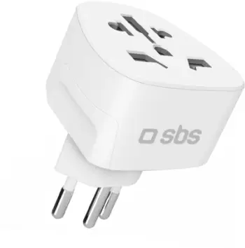 Adapter udhëtimi SBS, prizë tip J, 100–250V 10A, i bardhë