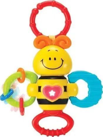 Lodër pelushi Smily Play Happy Animals Bee 000625 AN01, për foshnje, shumëngjyrëshe