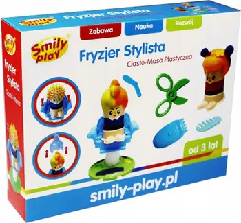 Set plasteline Smily Play Modeling Dough Hairdresser Stylist, 3 tuba, shumëngjyrësh