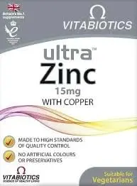 Ultra Zinc 15 mg me bakër – Suplement për Mbështetje të Sistemit Imunitar dhe Shëndetit të Lëkurës, Flokëve dhe Thonjve
