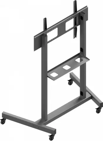 Karrocë TV TR19, për ekrane 55"–110", lartësi e rregullueshme, çelik i zi