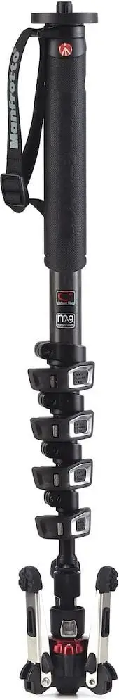 Monopod Manfrotto XPRO MVMXPROC5, 5 seksione, fibër karboni, i zi