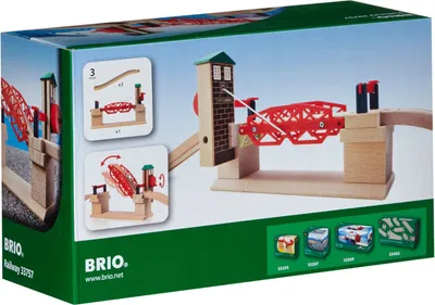 Lodër urë ngritëse Brio Drawbridge 33757, për trena druri, 3+ - 2