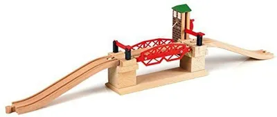 Lodër urë ngritëse Brio Drawbridge 33757, për trena druri, 3+ - 3