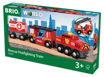 Tren lodër Brio Fire Department, +3 vjeç