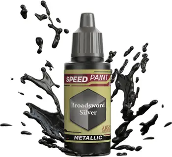 Ngjyrë akrilike Army Painter Speedpaint Metallic 2.0 Broadsword Silver, 18 ml, argjendtë