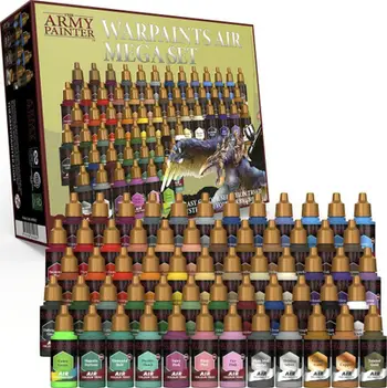 Set boja akrilike Army Painter Warpaints Air Mega, 60 x 18 ml, për airbrush, shumëngjyrësh