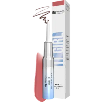 Shkëlqyes dhe laps për buzë 2 në 1 AA Wings of Color It Girl Mix It, Dirty Rose 01, 0.2g+7.5g
