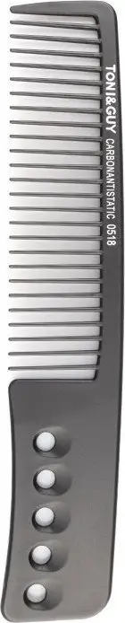 Krehër flokësh Toni&amp;Guy Carbon Comb, fibra karboni, rezistent deri 230°C, i zi