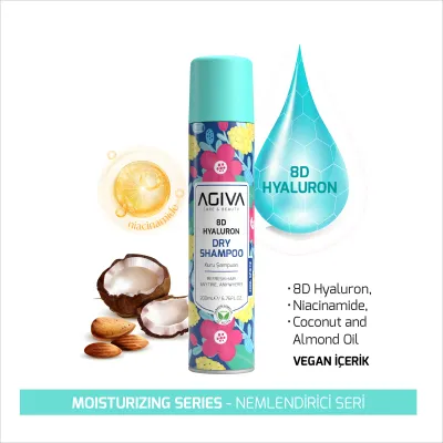 Shampo e thatë për flokë Agiva 8D Hyaluron, 200ml - 2
