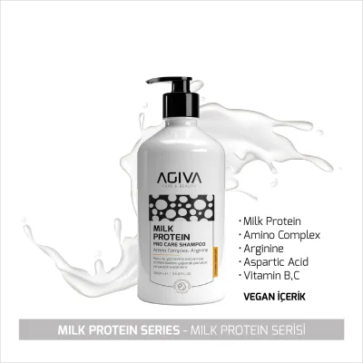 Shampo për flokë Agiva Milk Protein, 1000ml - 2