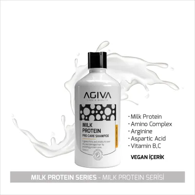 Shampo për flokë Agiva Milk Protein, 500ml - 2