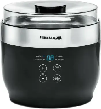 Pajisje për jogurt e djathë të freskët ROMMELSBACHER JG 80, 4 programe, 1.42 kg, inox/zezë