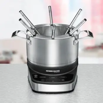 Tenxhere elektrike Rommelsbacher Fondue Set (F-1200), 1.5L, e argjendtë