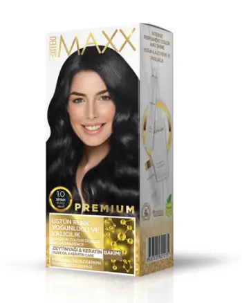 Ngjyrë për flokë Maxx Deluxe Premium, 1.0 Black, 50ml
