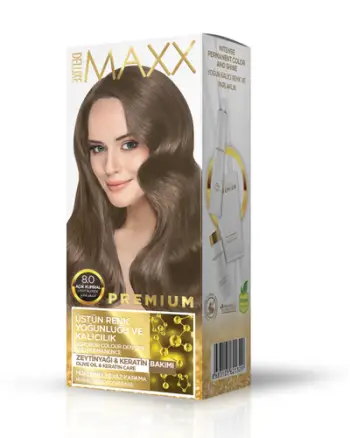 Ngjyrë për flokë Maxx Deluxe Premium, 8.0 Light Blonde, 50ml