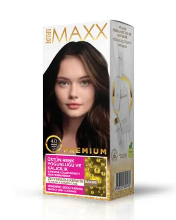 Ngjyrë për flokë Maxx Deluxe Premium, 4.0 Brown, 50ml