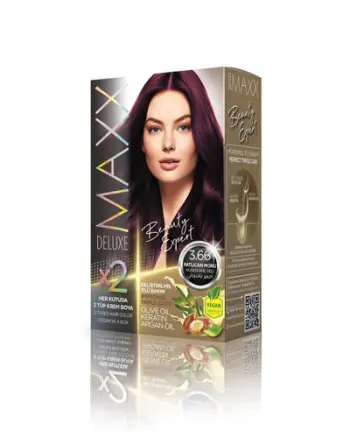 Ngjyrë për flokë Maxx Deluxe B.Expert, 3.66 Aubergine Red, 50ml