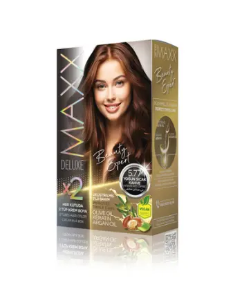 Ngjyrë për flokë Maxx Deluxe B.Expert, 5.77 Intense Hot Coffee, 50ml