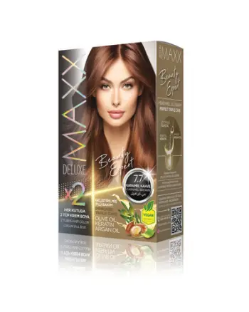 Ngjyrë për flokë Maxx Deluxe B.Expert, 7.7 Caramel Blonde, 50ml
