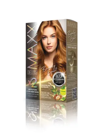 Ngjyrë për flokë Maxx Deluxe B.Expert, 8.73, Gold Caramel, 50ml