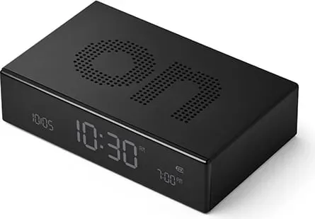 Orë me alarm Lexon Flip Premium LR152B, LCD, USB-C, e zezë - 1