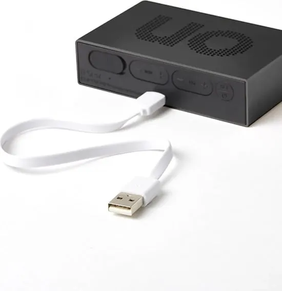Orë me alarm Lexon Flip Premium LR152B, LCD, USB-C, e zezë - 2