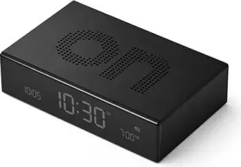 Orë me alarm Lexon Flip Premium LR152B, LCD, USB-C, e zezë