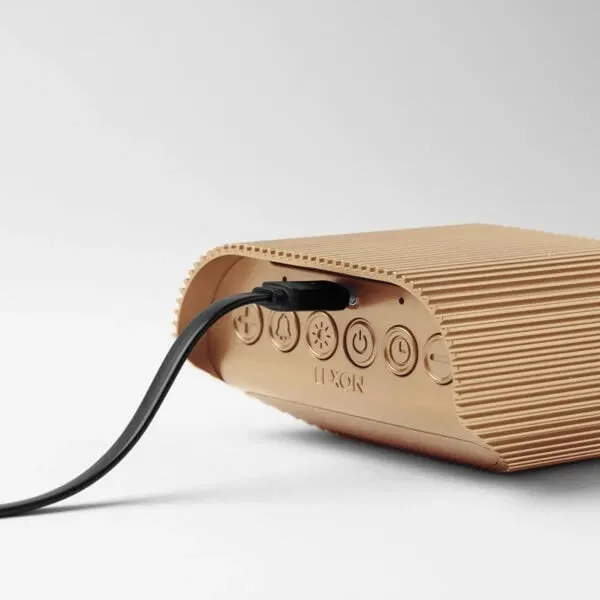 Orë portative me alarm Lexon Minut LR155VG3, LCD, USB-C, ari - 2