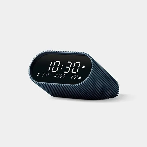 Orë me alarm Lexon Ray Clock LR155OB3, LCD, USB-C, e kaltër - 1