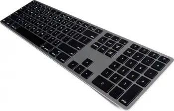 Tastierë Matias FK416BT, wireless, US, e zezë dhe e hirtë