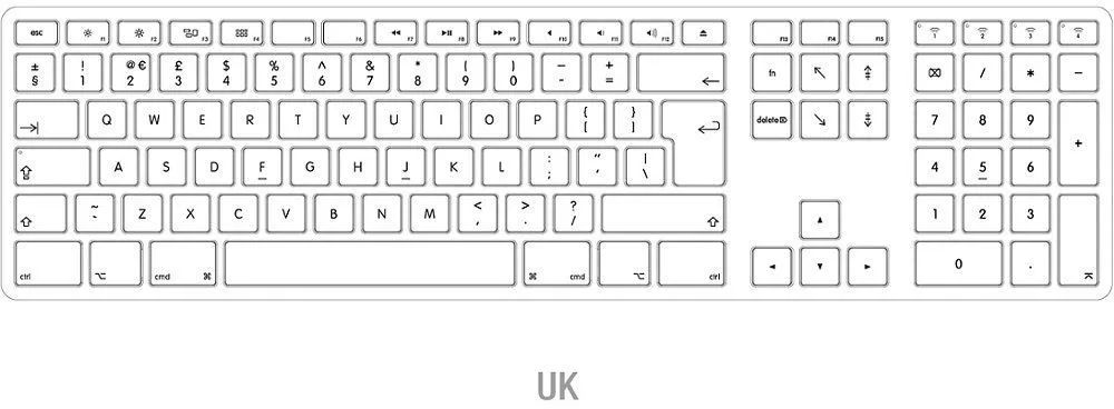 Tastierë Matias FK418BTS-UK, wireless, UK, e argjendtë - 2