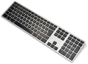 Tastierë Matias FK418BTB-UK, wireless, UK, e argjendtë
