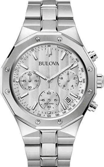 Orë dore për meshkuj Bulova Precisionist 96B408, e argjendtë
