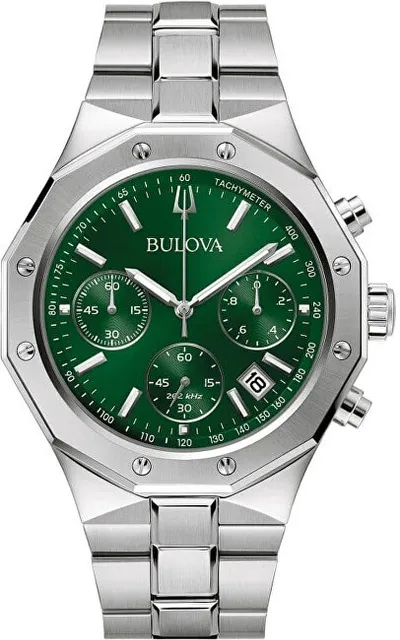 Orë dore për meshkuj Bulova Precisionist 96B409, e argjendtë - 1