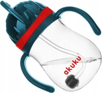 Gotë me pipë Akuku Innovative Cup, pipëz e rënduar, 9m+, blu e kuqe