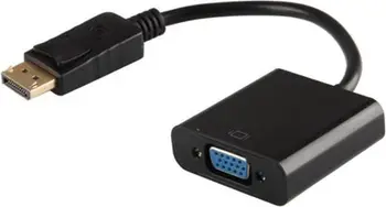 Kabllo Elmak Savio DisplayPort - DSub AV, e zezë