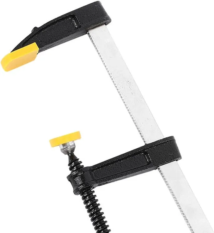 Kapëse marangozësh Deli Tools EDL111280, 120x800 mm, çelik A3, verdhë/zezë - 2