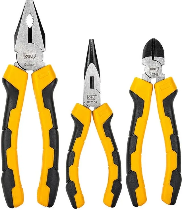 Set pincash Deli Tools EDL2008-3, 3 copë, verdhë-e zezë - 1