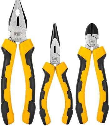 Set pincash Deli Tools EDL2008-3, 3 copë, verdhë-e zezë