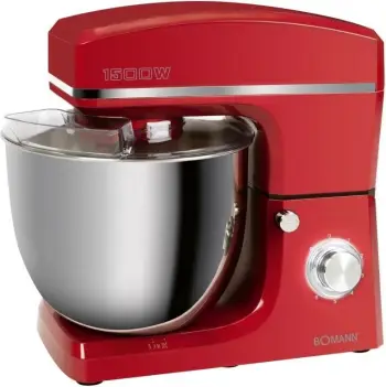 Mikser planetar Bomann KM 6036 CB, 1500W, tas inox 10L, gri