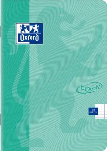 Fletore Oxford Touch Pastel A5, 60 fletë katrore, ngjyrë turkeze