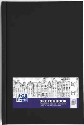 Fletore vizatimi Oxford Drawing Book, A6, me fletë të bardha, e zezë
