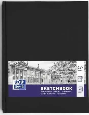Bllok skicimi Oxford Sketchbook A4, 96 fletë, i zi