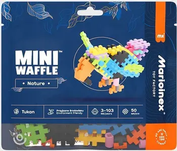 Lodra ndërtesë Marioinex Mini Waffle Toucan, 50 elemente, shumëngjyrëshe