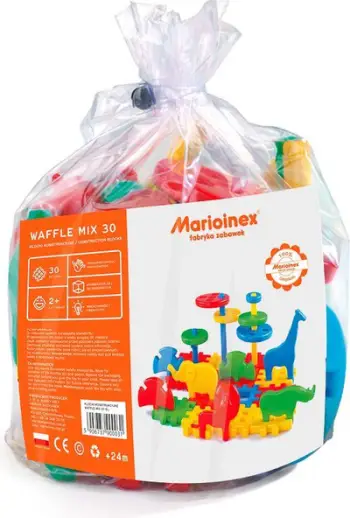 Blloqe ndërtimi për fëmijë Marioinex Waffle, 30 elemente